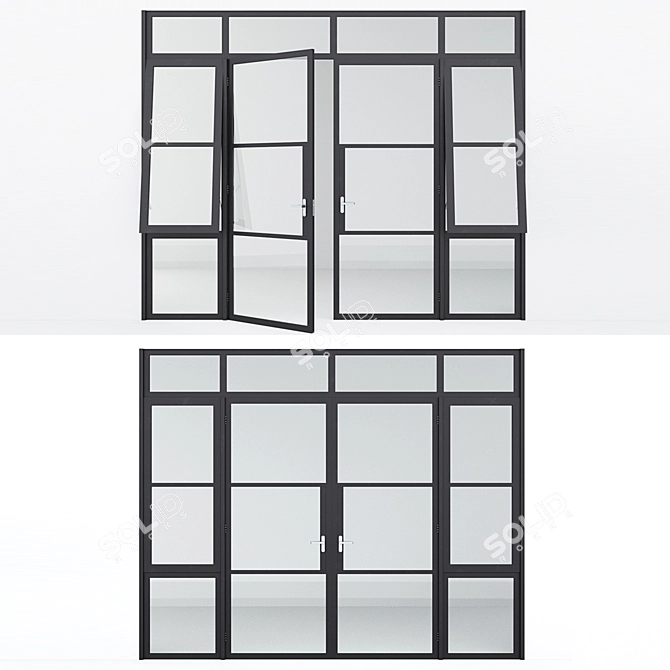 Modern Aluminum Door 14 3D model image 3