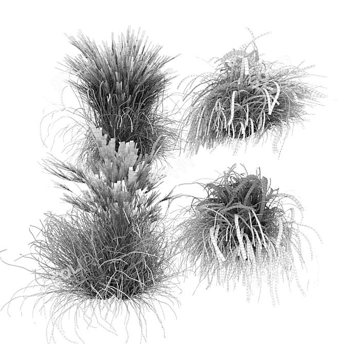 Grass Collection - High-Quality Outdoor Leaf Models 3D model image 6