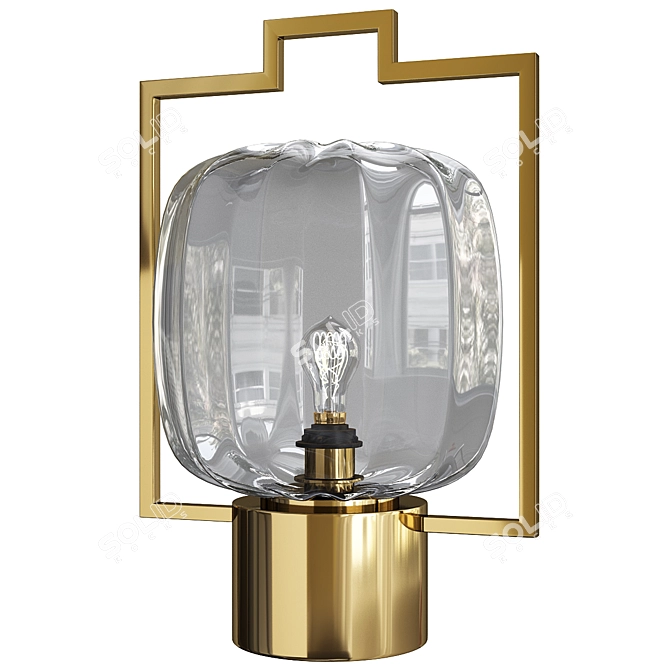 Elegant Eichholtz Wang Glass Table Lamp 3D model image 1
