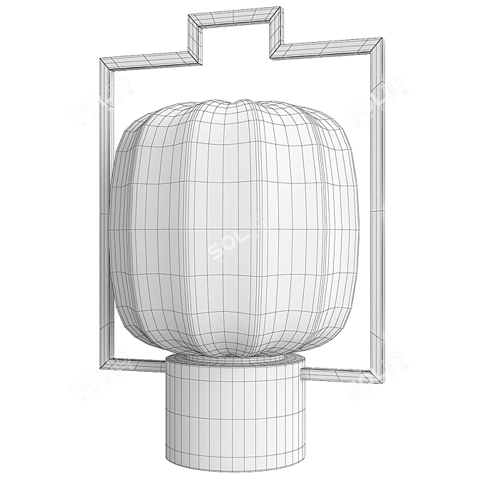 Elegant Eichholtz Wang Glass Table Lamp 3D model image 2