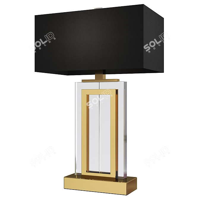 Elegant Crystal Table Lamp 3D model image 1