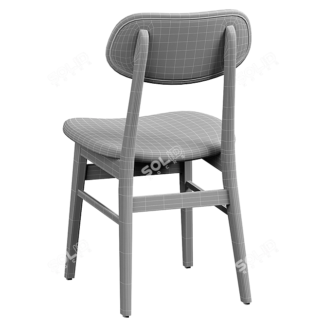 Elegant Ruby Dining Chair 3D model image 5