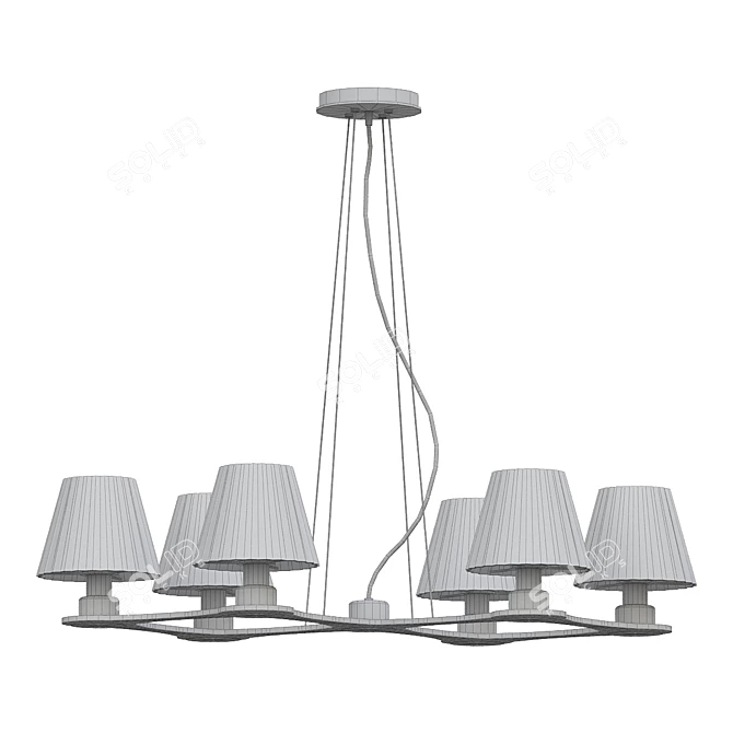 Elegant Aspen Chandelier 3D model image 2