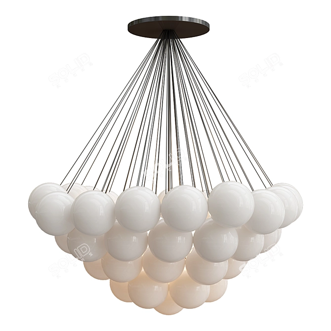 Iridescent Elegance: Klou Chandelier 3D model image 1