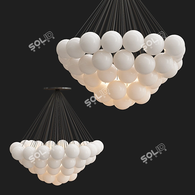 Iridescent Elegance: Klou Chandelier 3D model image 3