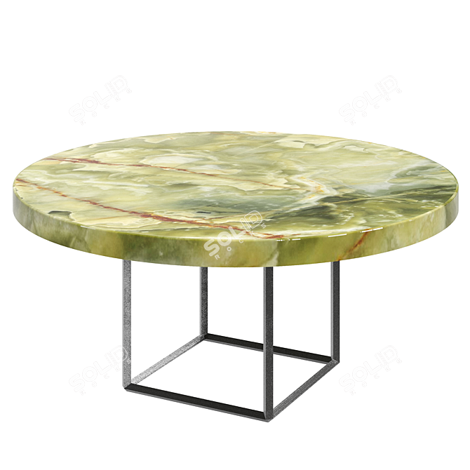 Green Onyx PBR Marble: High-Quality Textures 3D model image 3