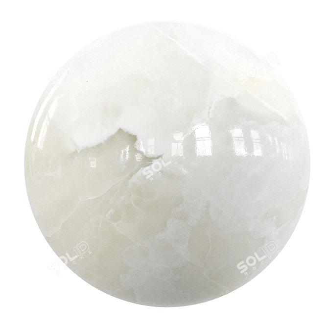 Elegant White Onyx - PBR Marble 3D model image 1