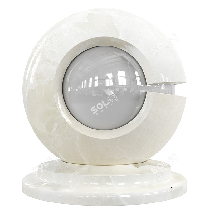 Elegant White Onyx - PBR Marble 3D model image 2
