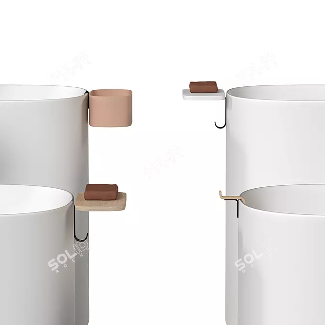 Compact Washbasin Set: P'tit by Rexa Design 3D model image 2