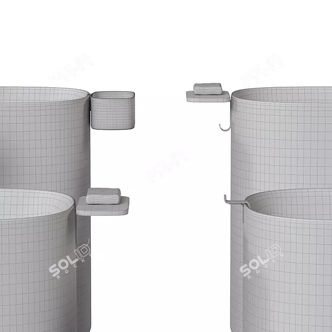 Compact Washbasin Set: P'tit by Rexa Design 3D model image 3