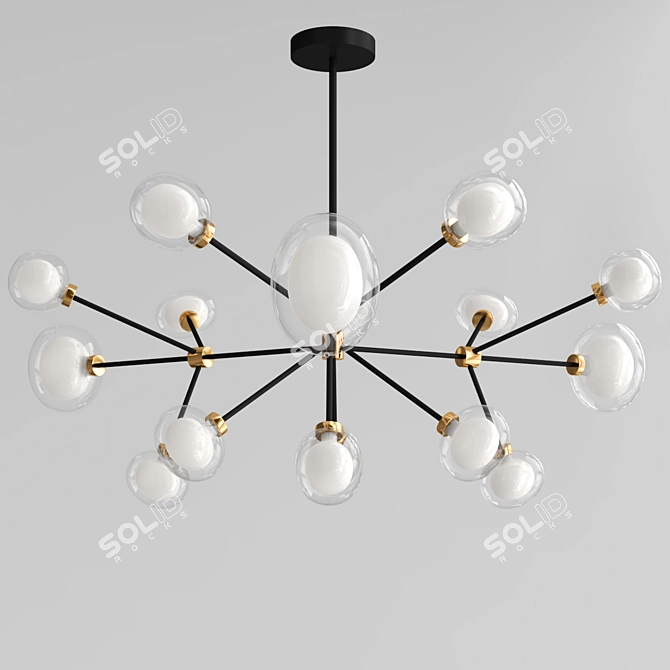 Elegant Nabila Chandelier: Timeless Beauty for Your Space 3D model image 2