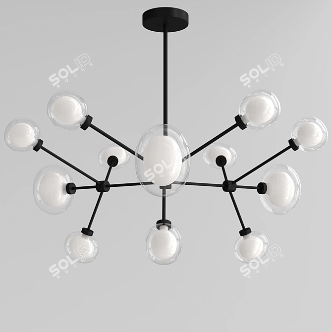 Elegant Nabila Chandelier: Timeless Beauty for Your Space 3D model image 3