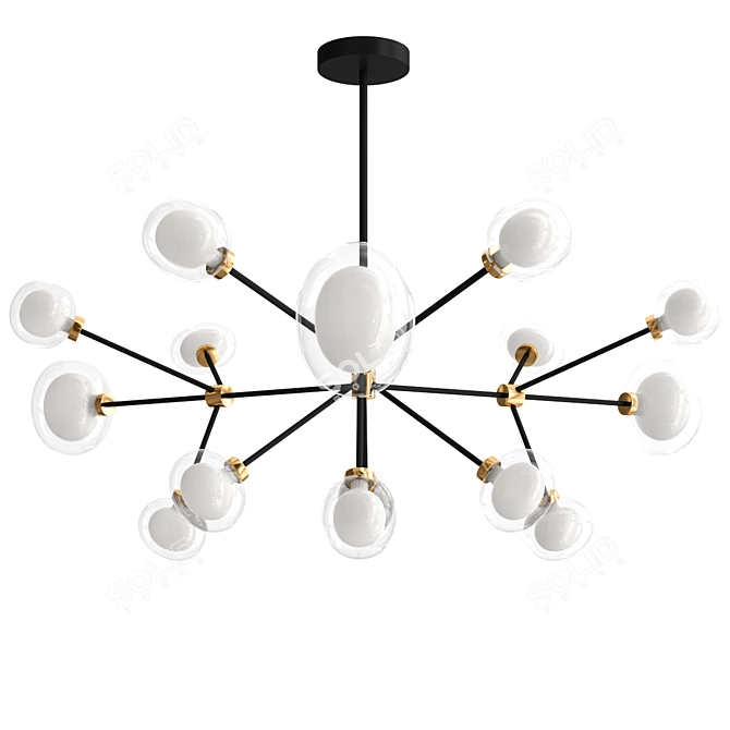 Elegant Nabila Chandelier: Timeless Beauty for Your Space 3D model image 5