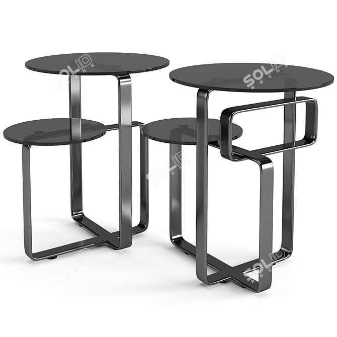 Fendi Casa Columbus Coffee Tables Set 3D model image 4
