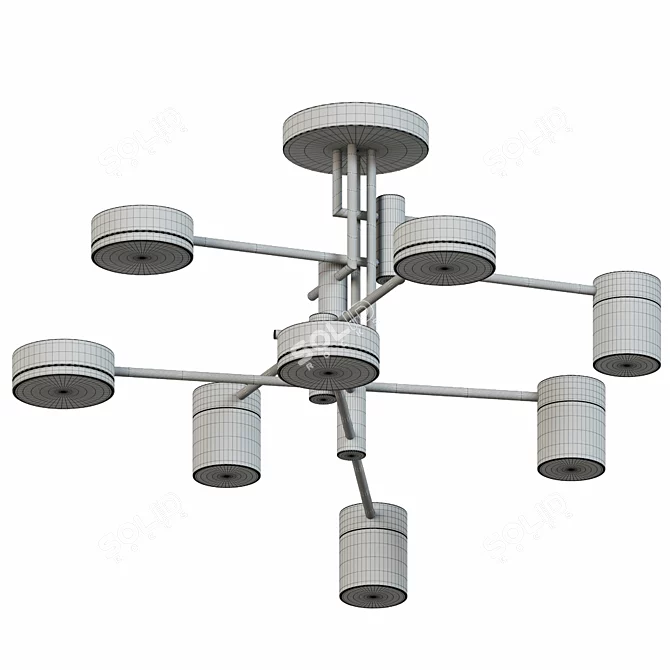 Qinet Modern Chandelier - Millimeter Precision 3D model image 2