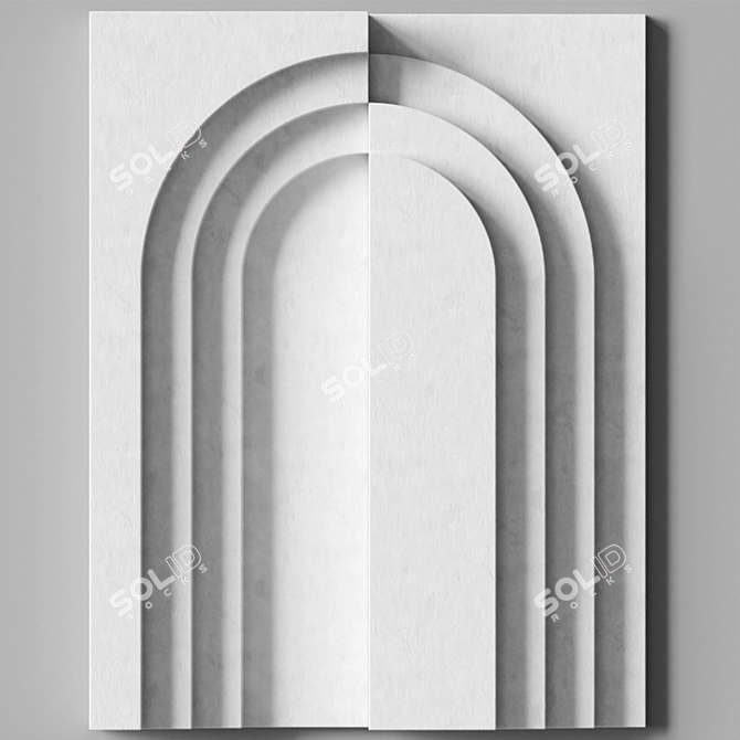 Contemporary Relief Panel Home - Rolando Anselmi 3D model image 1