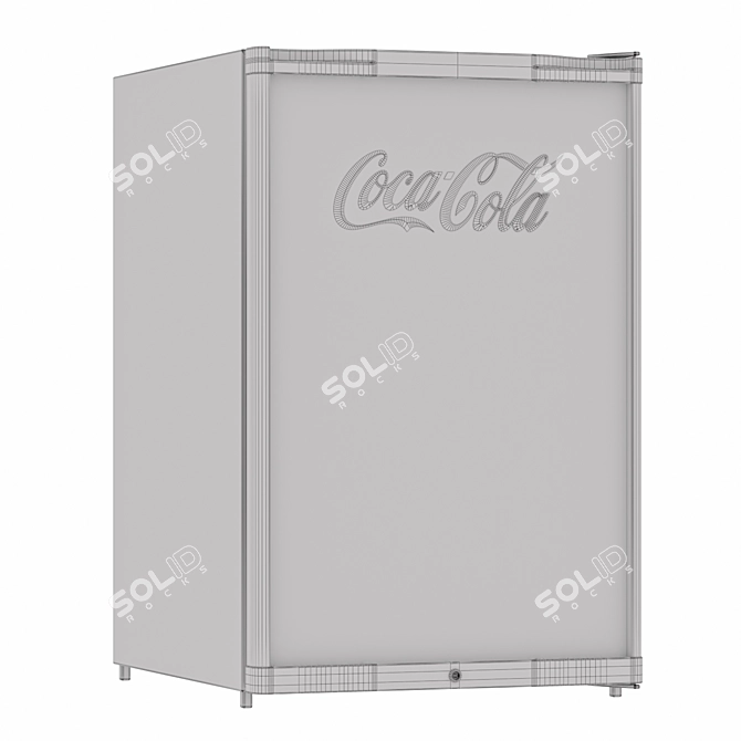 Cool Cola Mini Cooler - Retro Beverage Fridge 3D model image 5