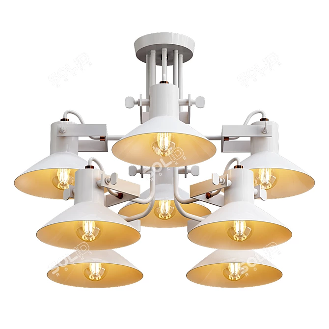 Modern Downtown Ceiling Chandelier 3D model image 1