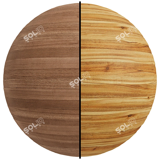 Natural Wood Effect Seamless Texture | 2 Color Options 3D model image 1