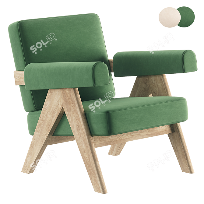 Modern Capitol Complex Armchair: 2014 Edition 3D model image 1