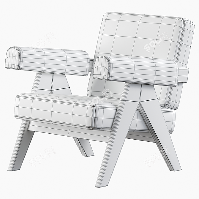 Modern Capitol Complex Armchair: 2014 Edition 3D model image 6