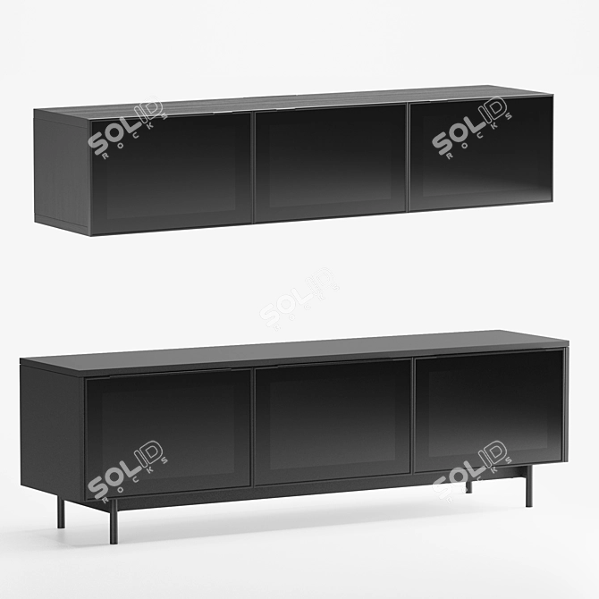 Sleek Modern TV Stands 3D model image 1