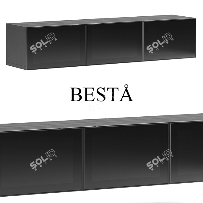 Sleek Modern TV Stands 3D model image 3