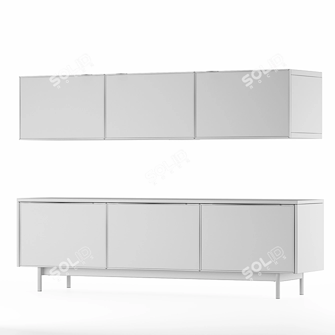 Sleek Modern TV Stands 3D model image 4