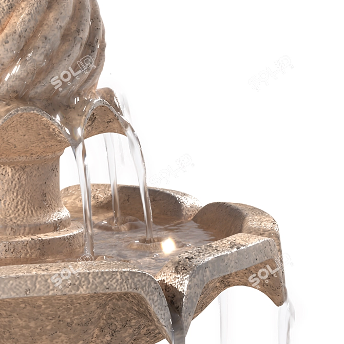 Solar Dual-Tier Fountain: Motion Blur Option 3D model image 3