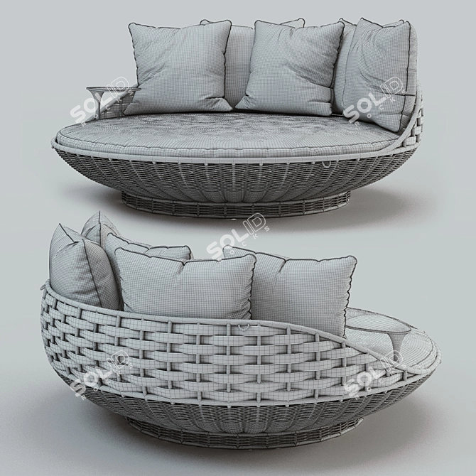 Swingrest Ground Lounge: Ultimate Comfort on a Rotating Base 3D model image 3