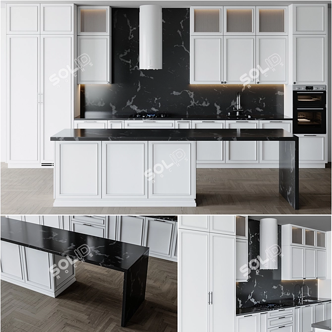 Versatile and Stylish Kitchen Neoclassic 3D model image 1