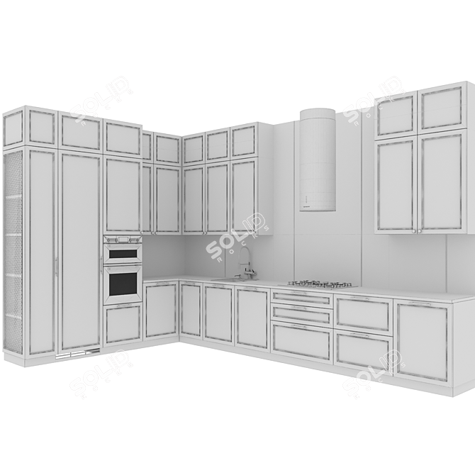 Versatile and Stylish Kitchen Neoclassic 3D model image 5