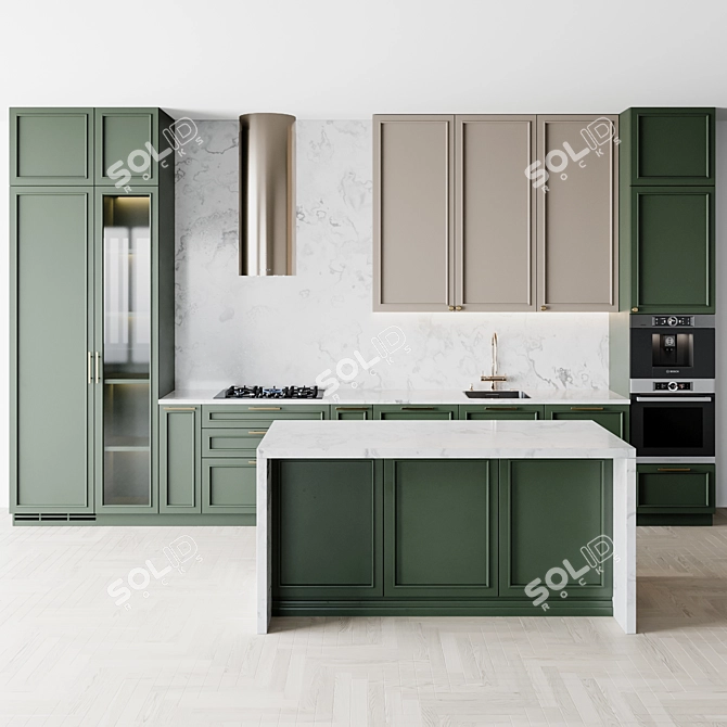 Neo Classic Kitchen Set 3D model image 4