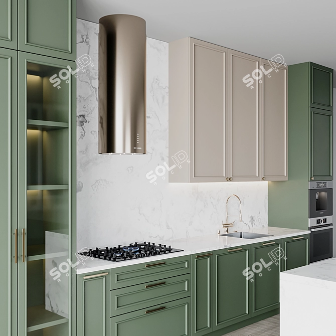 Neo Classic Kitchen Set 3D model image 6