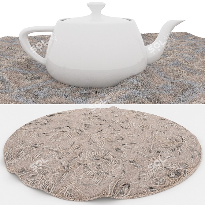 Versatile 3D Rugs Set 3D model image 4