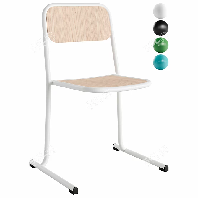 Elegant Canard Chair: Stylish Scandinavian Design 3D model image 1
