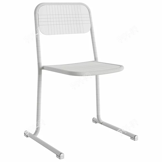 Elegant Canard Chair: Stylish Scandinavian Design 3D model image 6