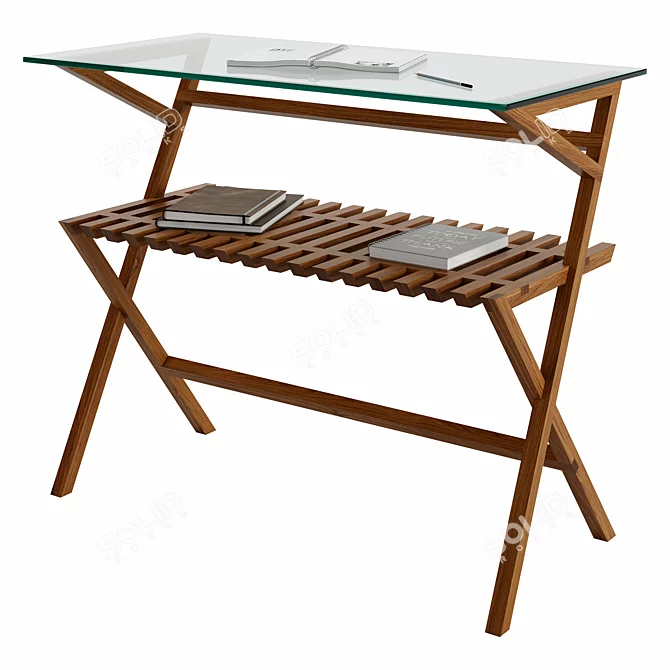 Sleek Studio Inspired Work Table 3D model image 1