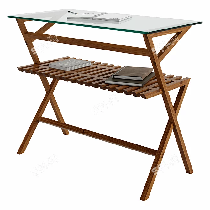 Sleek Studio Inspired Work Table 3D model image 3