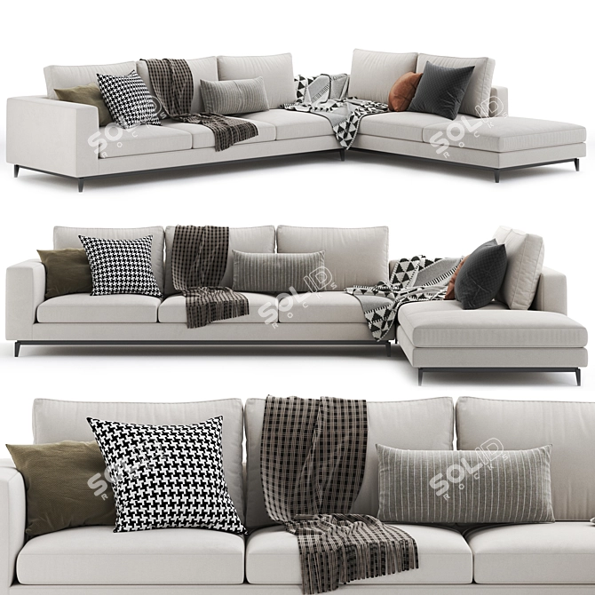 Modern Minotti Andersen Sofa 3D model image 1