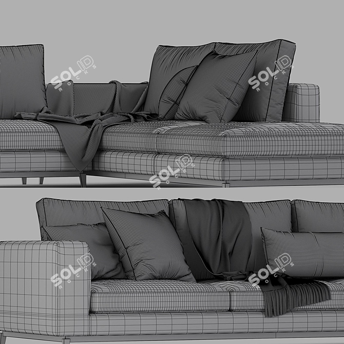 Modern Minotti Andersen Sofa 3D model image 3