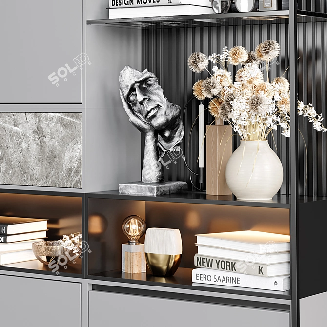 Modern Wardrobe & Display Cabinet 3D model image 3