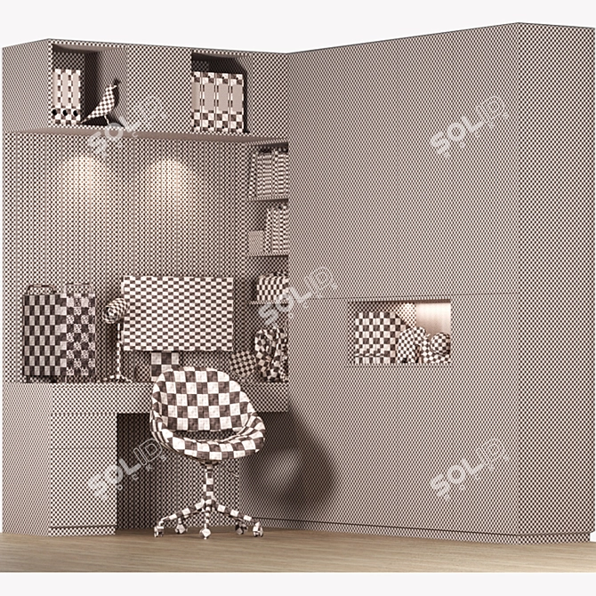 Stylish Desk Set: Vray & Corona 3D model image 7