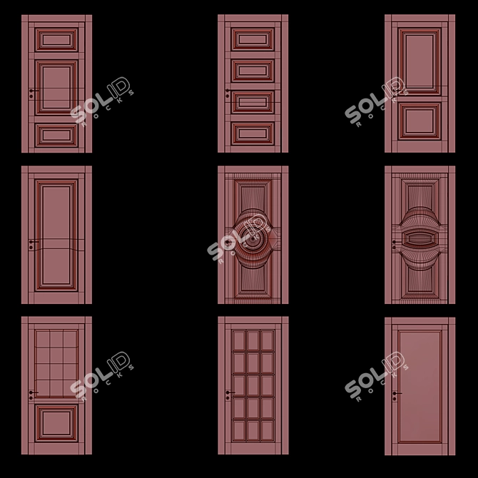 Timeless Charm: Garofoli Interior Doors 3D model image 4