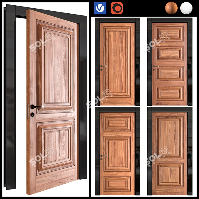 Timeless Charm: Garofoli Interior Doors 3D model image 5