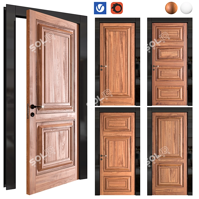 Timeless Charm: Garofoli Interior Doors 3D model image 9