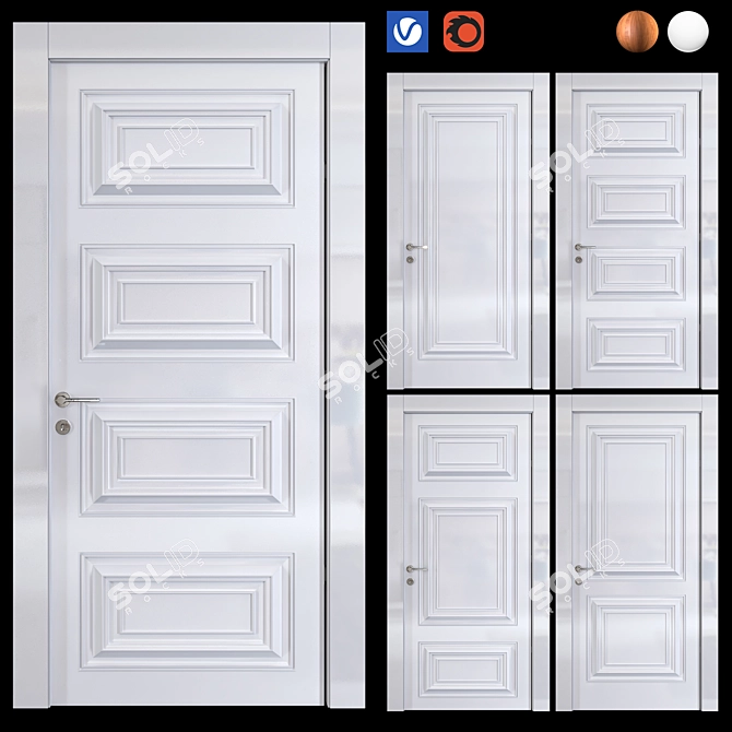 Timeless Charm: Garofoli Interior Doors 3D model image 11