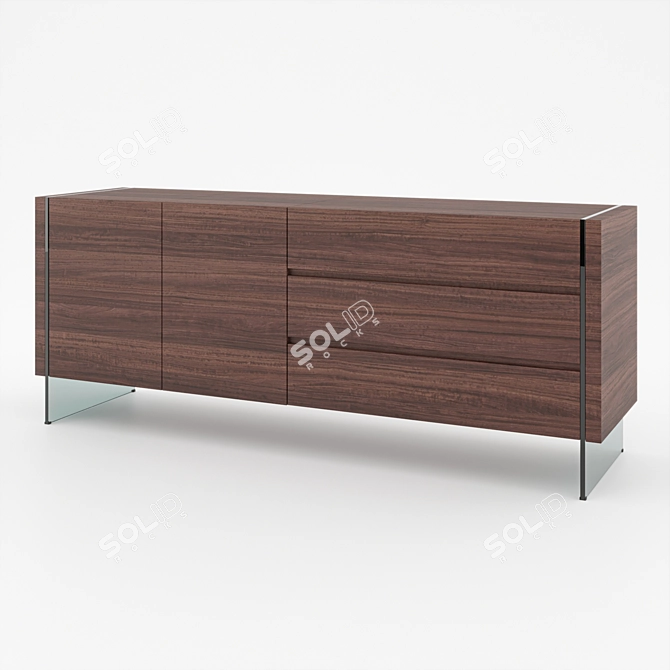 Dallas Collection Buffet Table - Elegant and Functional 3D model image 2