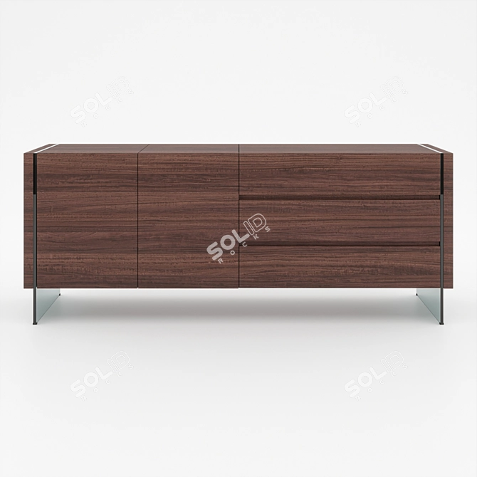 Dallas Collection Buffet Table - Elegant and Functional 3D model image 4