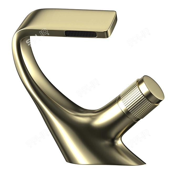 Elegant Chrome Faucet 3D model image 6